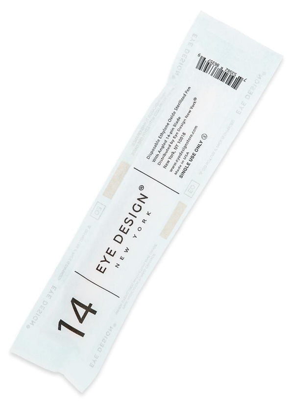 Professional-grade Eye Design New York® Microblading Pen with 14 ultra-thin needles for fine strokes