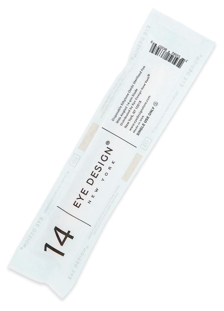 Professional-grade Eye Design New York® Microblading Pen with 14 ultra-thin needles for fine strokes